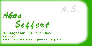 akos siffert business card